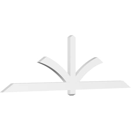 Ekena Millwork Redmond Architectural Grade PVC Gable Bracket, 96"W x 28"H x 2"D x 4"F, 7/12 Pitch GBP096X28X0204RED00